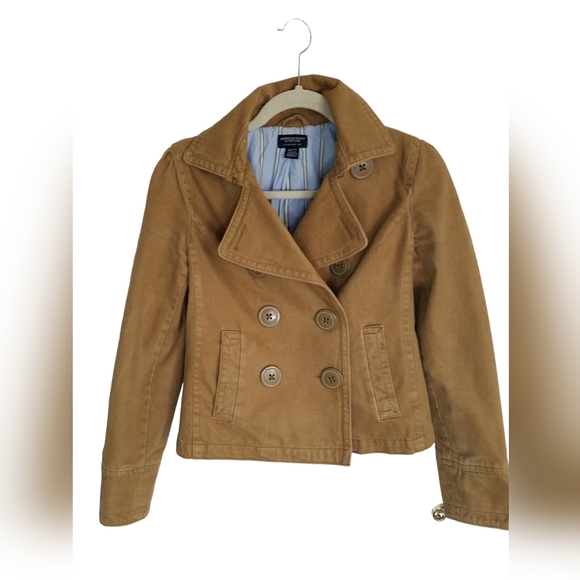 American Eagle Outfitters Jackets & Blazers - American Eagle Outfitters Women's Jacket  Size XS 100% Cotton Tan Brown